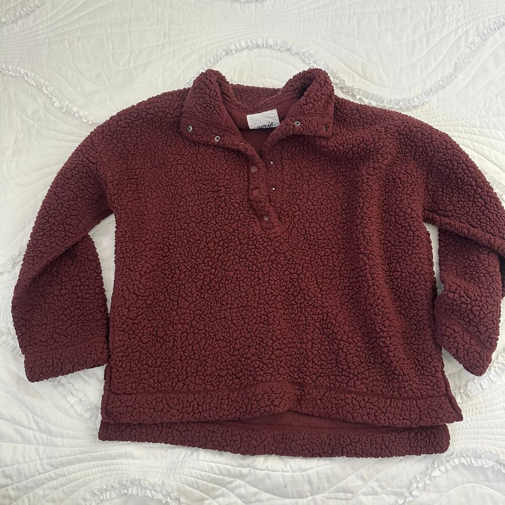 Aerie Sherpa Quarter Snap Sweatshirt